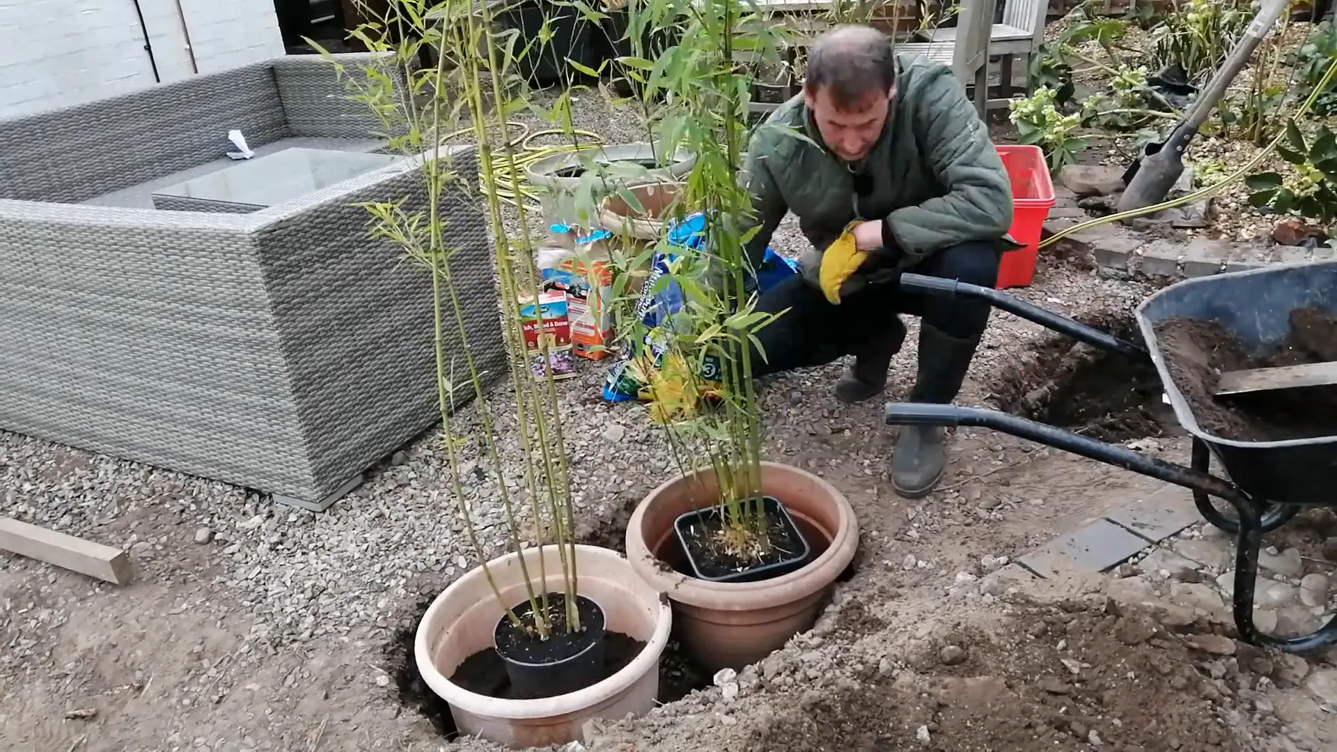 Orienting bamboo for maximum privacy