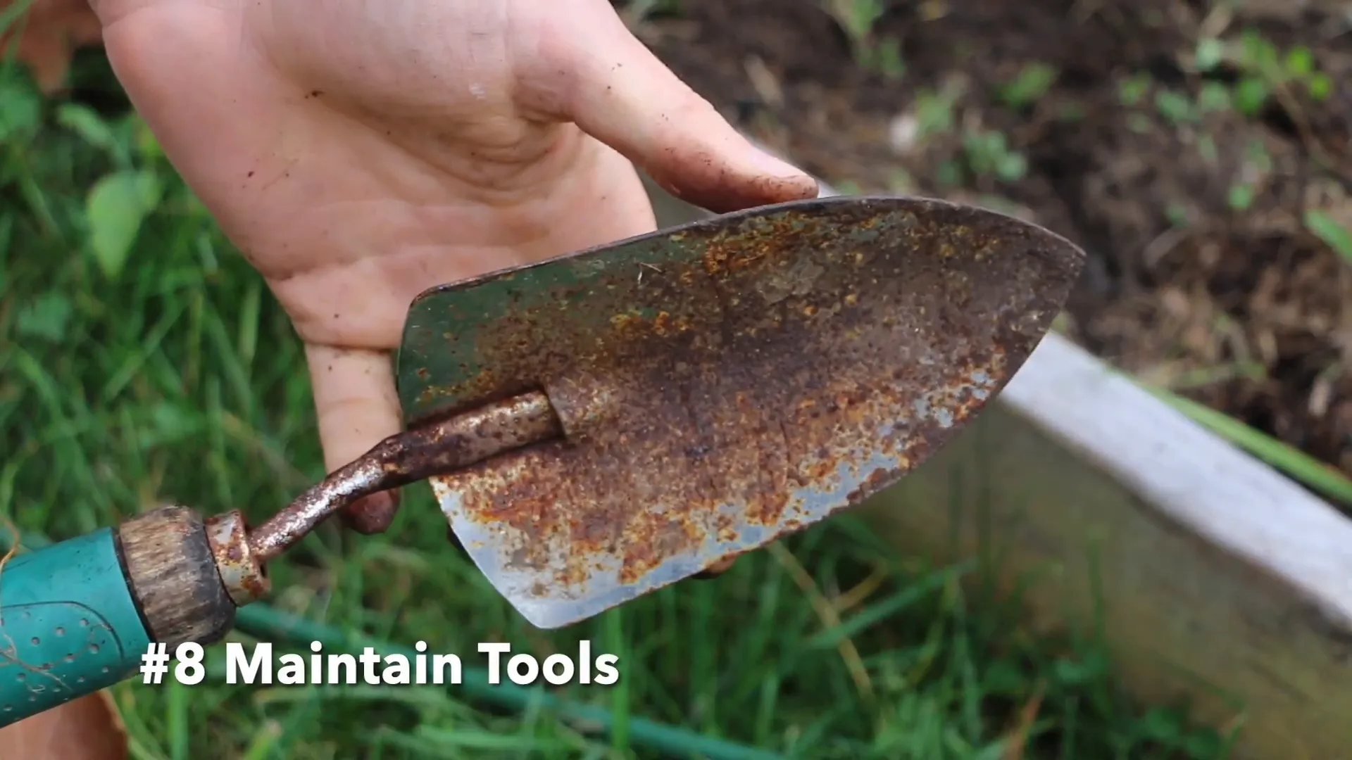 Maintaining tools for winter gardening